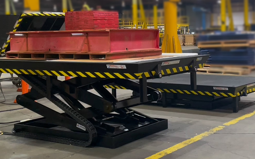 Two Double Pantograph Scissor Lifts for Railway Maintenance - Autoquip